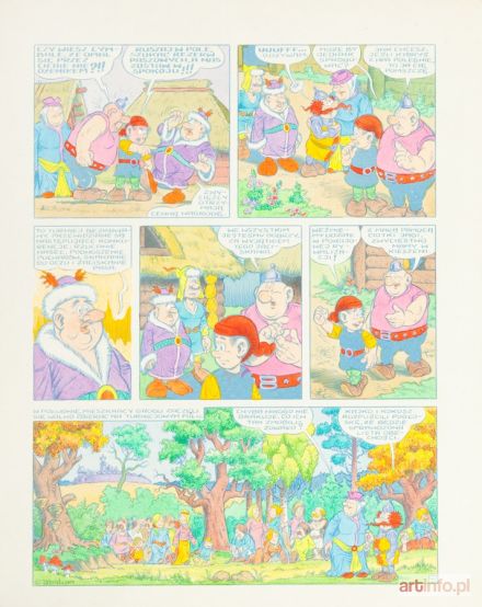 CHRISTA Janusz | Kajko i Kokosz - Mirmił w opałach, plansza komiksowa nr 41, ok. 1990 r.