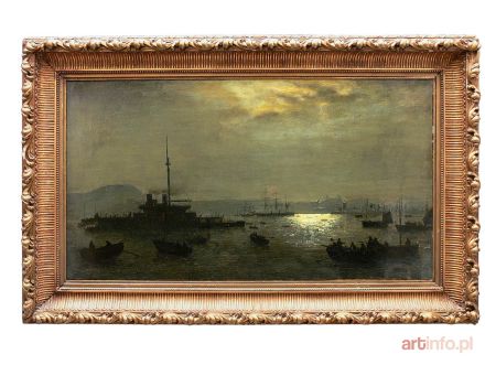 Malarz nieokreślony (XIX/XX w.) | Port nocą, około 1890-1910.
