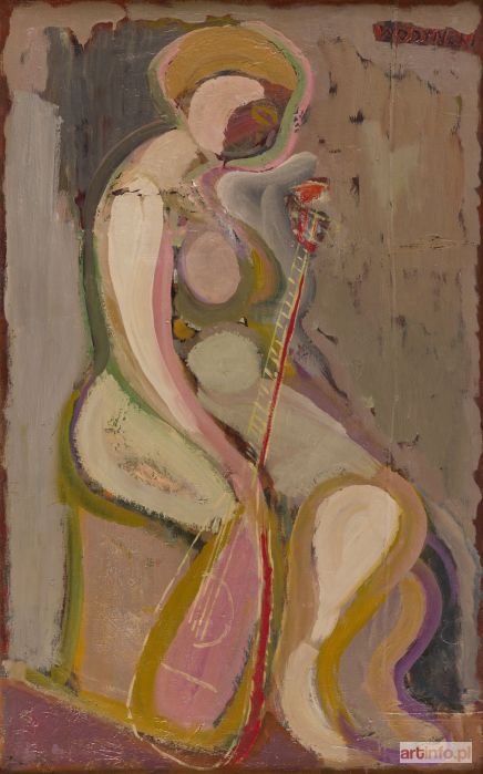 WODYŃSKI Jan | Akt z gitarą, 1965 r.