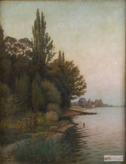 HOFFMAN Robert | Pejzaż nadwodny ze wschodzącym księżycem, 1895 r.