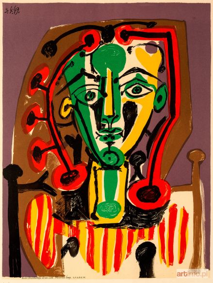 PICASSO Pablo | Figure au corsage rayé, 1949