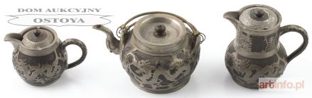 ZESTAW DO HERBATY (TRZY DZBANKI), Chiny, Chefoo, Yee Dzu Ching, XIX/XX w.