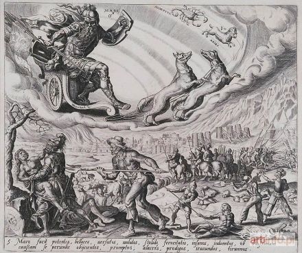 MULLER Jansz.Harmen | Mars zwycięski, z cyklu Dzieci Planet wg Maartena Van Heemskercka (1498-1574)