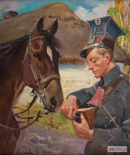 KOSSAK Wojciech | Ułan z koniem, 1937