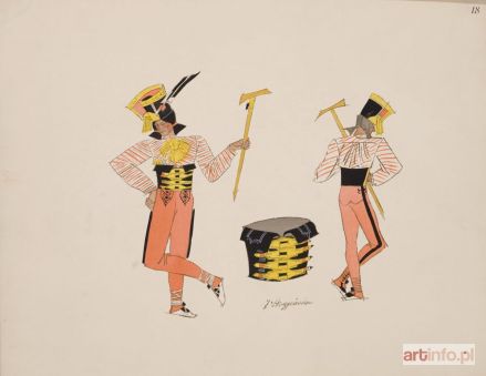 STRYJEŃSKA Zofia | Strój ludowy z regionu tatrzańskiego - tablica 18, 1939 r.