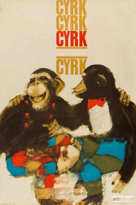 URBANIEC Maciej | Plakat CYRK (dwie małpy), 1966