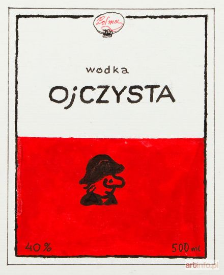 CZECZOT Andrzej | Wódka Ojczysta - ilustracja satyryczna, lata 90. XX w.