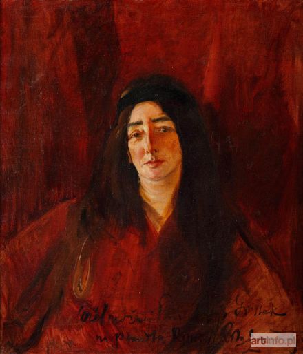 KRZYŻANOWSKI Konrad | Portret kobiety w czerwieni (Maria Grossek Korycka), 1916 r.