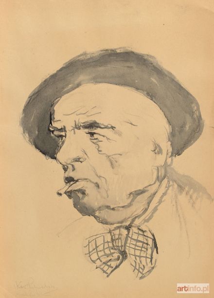 POCHWALSKI Kazimierz Teofil | PORTRET MĘŻCZYZNY w BERECIE, 1930