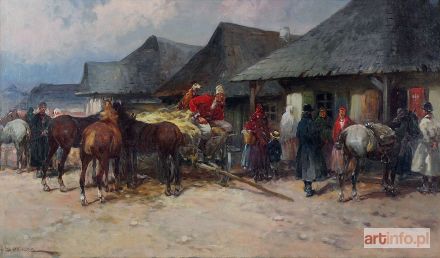 SETKOWICZ Adam | Przed karczmą, ok. 1918