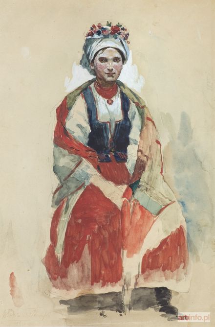 TETMAJER Włodzimierz | PORTRET ŻONY, ANNY Z MIKOŁAJCZYKÓW TETMAJEROWEJ, 1890