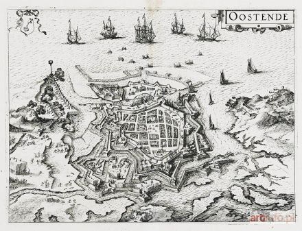 GUICCIARDINI Lodovico | Plan - widok Ostendy Ryt. Petrus KAERIUS (1571-1646)