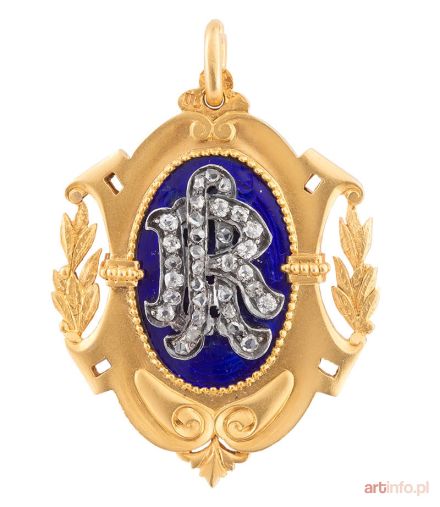 Wisior z monogramem, Rosja (Sankt Petersburg), kon. XIX w.