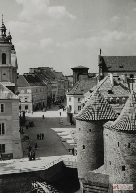 FOTOGRAF nieokreślony, XX w. | Warszawa - widok z Barbakanu w stronę Nowego Miasta