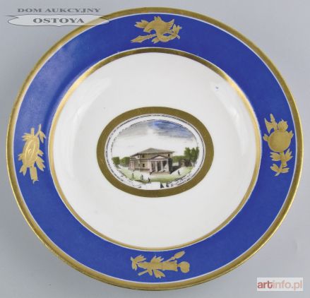 TALERZ Z ROGATKĄ PARYSKĄ BARRIÈRE DE PICPUS, Francja, Paryż, pocz. XIX w.