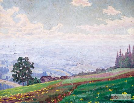 WAŁACH Jan | PEJZAŻ LETNI Z ISTEBNEJ, 1942