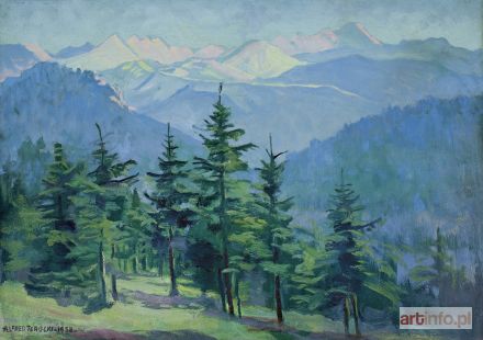 TERLECKI Alfred | WIDOK Z ANTAŁÓWKI NA POLSKIE TATRY, 1958