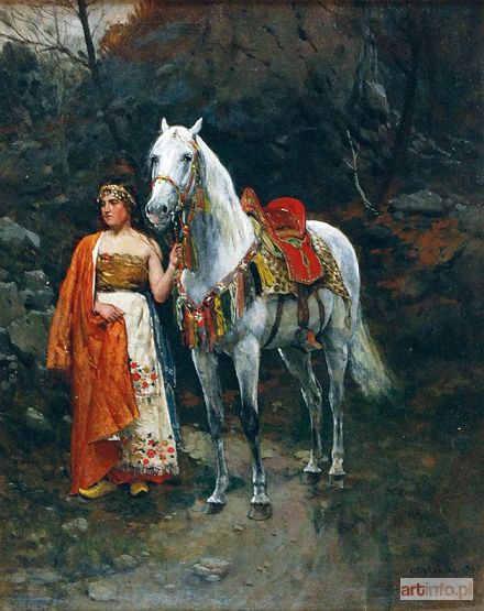 PIOTROWSKI Antoni | Dziewczyna z koniem, 1885