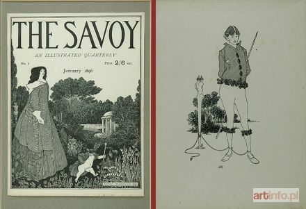 BEARDSLEY Aubrey | Para grafik - strona tytułowa czasopisma The Savoy oraz rycina z tegoż