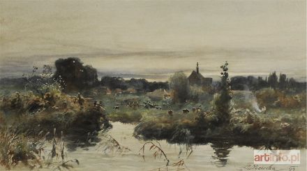 POCIECHA Michał | Wieczór nad stawem, 1894