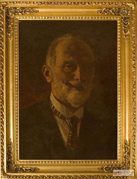 Malarz nieokreślony, pocz. XX w. | PORTRET MĘŻCZYZNY Z CYGAREM