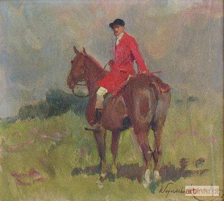 KOSSAK Wojciech | Cavalier en rouge (1920)