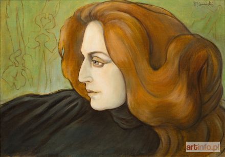ŚLEWIŃSKI Władysław | Portret kobiety z rudymi włosami, ok. 1897-1900