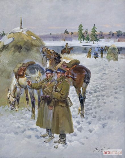 KOSSAK Jerzy | NA ZIMOWYM PATROLU, 1936