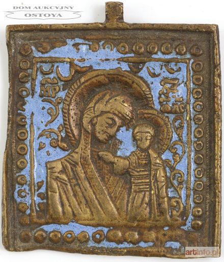 IKONA PODRÓŻNA, MATKA BOŻA KAZAŃSKA, Rosja, XVIII w.