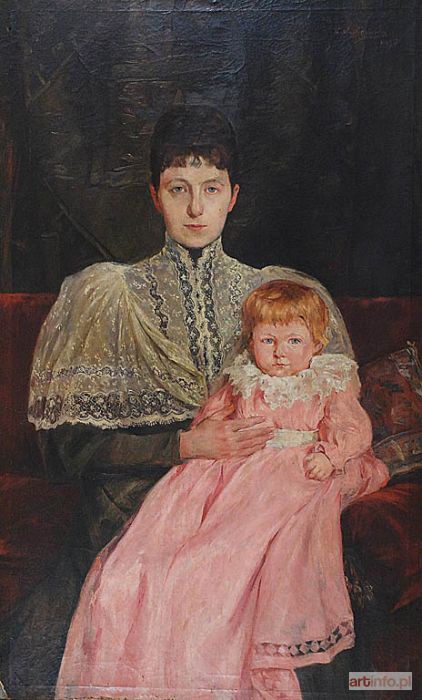 WODZINOWSKI Wincenty | Portret kobiety z dzieckiem, 1895