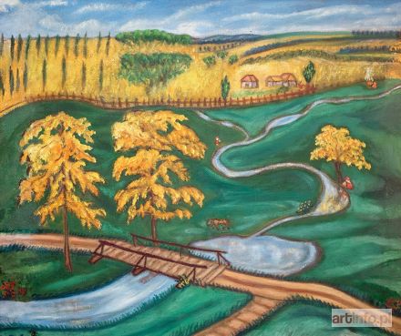 SCHOMBERG-SZYMBERSKA Zofia | Pejzaż polski, Wierzbiany, lata 1930–1940