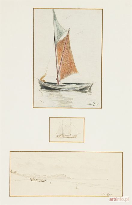ŻURAWSKI Stanisław | Zestaw 3 szkiców - Łodzie