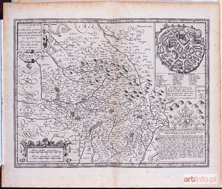 KERIUS Petrus | Mapa i plan Limoges (Totius Lemovici et Confinum povinciarum...), 1. poł XVII w.