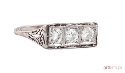 Pierścionek z brylantami, l. 30. XX w.