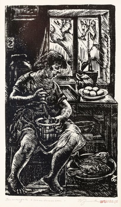 ŻURAWSKI Władysław | Dziewczyna z moździerzem, 1938 r.