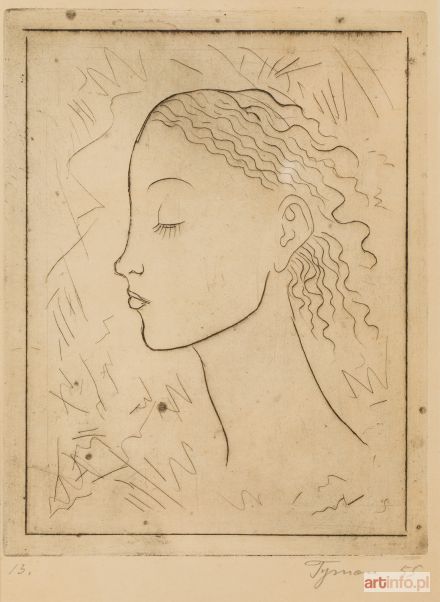 NIESIOŁOWSKI Tymon | Głowa młodej dziewczyny, 1955 r.