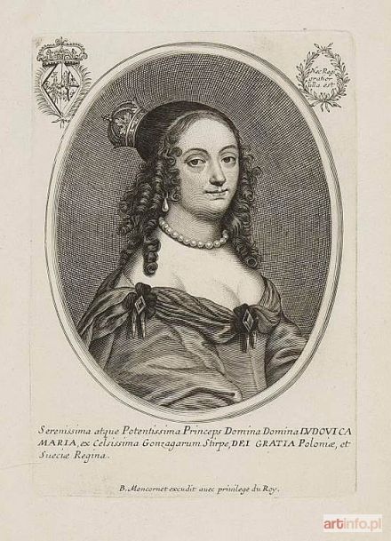 MONCORNET Balthasar | Ludwika Maria Gonzaga (1611-1667), królowa Polski, przed 1668