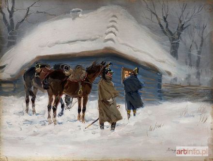 KOSSAK Jerzy | Patrol kirasjerów, 1933