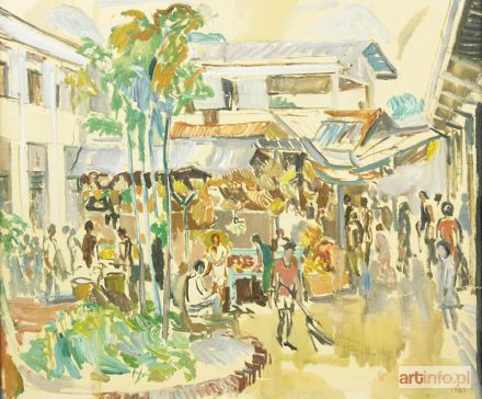 KAWAŁKO Antoni | Bazar w Dżakarcie-Tjikni, 1966 r.