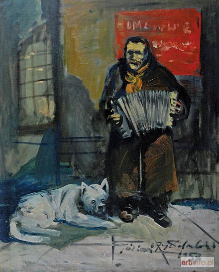 POTRZEBOWSKI Jerzy | Uliczny grajek, 1957