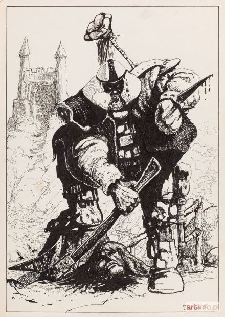 PRZYBYLSKI Jacek | Ofiara, ilustracja komiksowa, 1994 r.