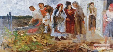 MALCZEWSKI Jacek | Scena rodzajowa przed wiejską chałupą