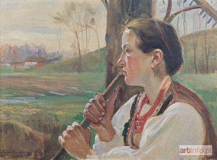 WODZINOWSKI Wincenty | DZIEWCZYNA Z GRABIAMI, ok. 1914