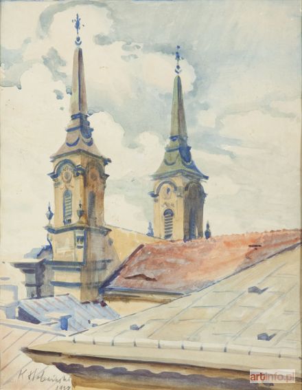 HOLEWIŃSKI Kazimierz | Wieże kościoła Pijarów w Warszawie, 1928 r.