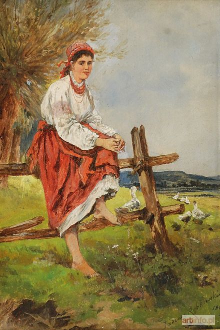 RYBKOWSKI Tadeusz | Wiejska dziewczyna, ok. 1885