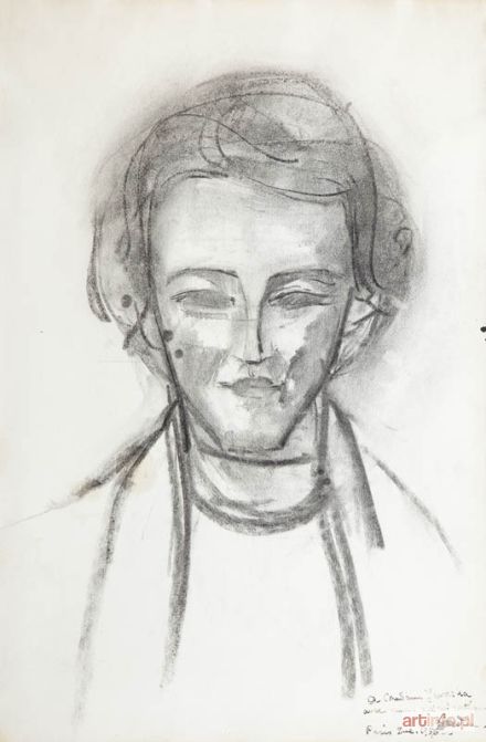 LANDAU Zygmunt (Sigmond) | PORTRET PROF. JAWORSKIEJ, 1956 R.