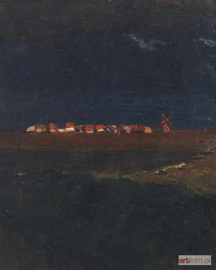 RUSZCZYC Ferdynand | Wieś o zachodzie [Wieś nocą], 1897