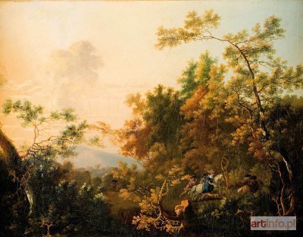 MALARZ północnoeuropejski, XVIII w. | TOWARZYSTWO POLUJźCE NA JELENIA, 1778