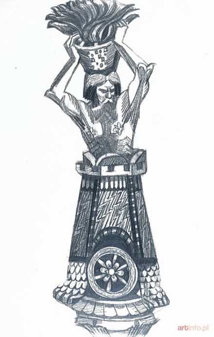 STRYJEŃSKA Zofia | Wieża - projekt figury szachowej, ok. 1920