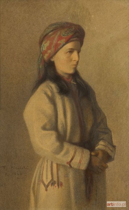 TEPA Franciszek | Portret kobiety w chustce, 1866 r.